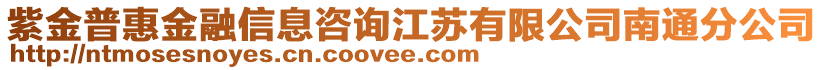 紫金普惠金融信息咨詢江蘇有限公司南通分公司