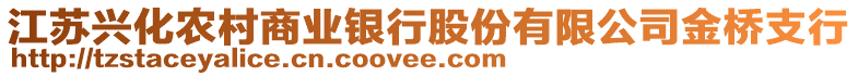 江蘇興化農(nóng)村商業(yè)銀行股份有限公司金橋支行