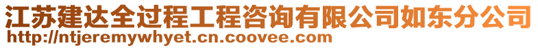 江蘇建達(dá)全過(guò)程工程咨詢有限公司如東分公司