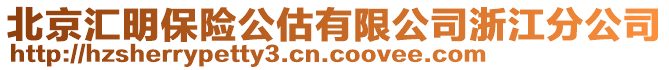 北京匯明保險公估有限公司浙江分公司