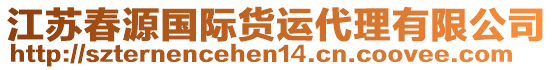 江蘇春源國際貨運代理有限公司