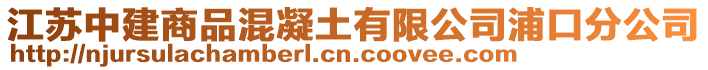 江蘇中建商品混凝土有限公司浦口分公司