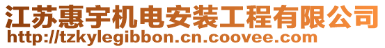 江蘇惠宇機(jī)電安裝工程有限公司