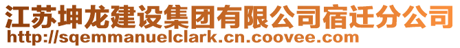 江蘇坤龍建設(shè)集團有限公司宿遷分公司