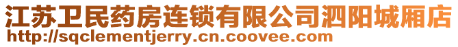 江蘇衛(wèi)民藥房連鎖有限公司泗陽城廂店