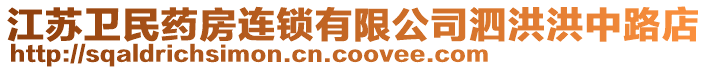 江蘇衛(wèi)民藥房連鎖有限公司泗洪洪中路店