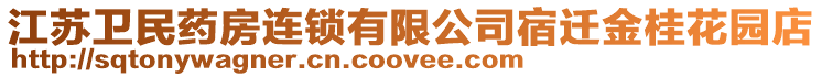 江蘇衛(wèi)民藥房連鎖有限公司宿遷金桂花園店