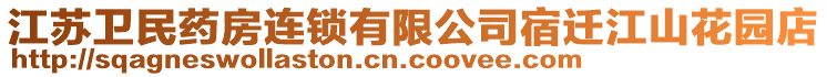 江蘇衛(wèi)民藥房連鎖有限公司宿遷江山花園店