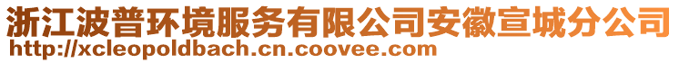 浙江波普環(huán)境服務(wù)有限公司安徽宣城分公司