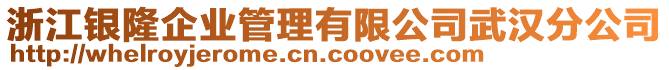 浙江銀隆企業(yè)管理有限公司武漢分公司