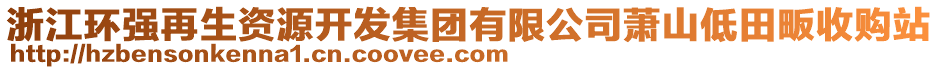 浙江環(huán)強(qiáng)再生資源開發(fā)集團(tuán)有限公司蕭山低田畈收購(gòu)站