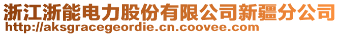 浙江浙能電力股份有限公司新疆分公司