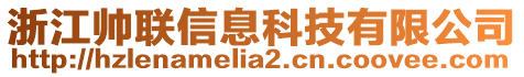 浙江帥聯(lián)信息科技有限公司