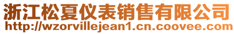 浙江松夏儀表銷售有限公司