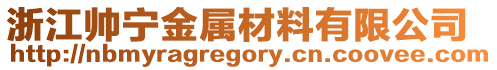 浙江帥寧金屬材料有限公司