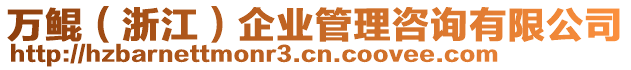 萬鯤(浙江)企業管理咨詢有限公司