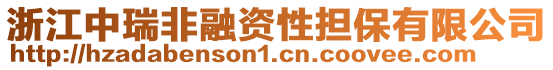 浙江中瑞非融资性担保有限公司