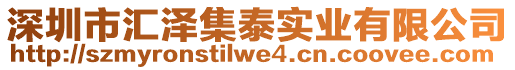 深圳市匯澤集泰實業有限公司