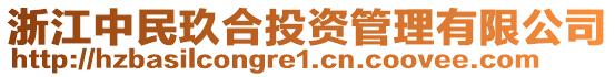 浙江中民玖合投資管理有限公司