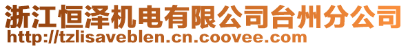 浙江恒澤機電有限公司臺州分公司