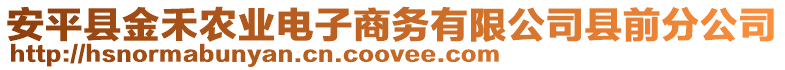 安平縣金禾農(nóng)業(yè)電子商務(wù)有限公司縣前分公司