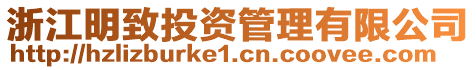 浙江明致投資管理有限公司