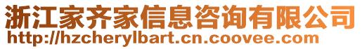 浙江家齊家信息咨詢有限公司