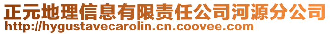 正元地理信息有限責(zé)任公司河源分公司