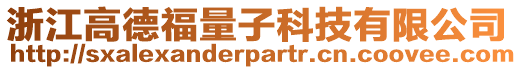 浙江高德福量子科技有限公司