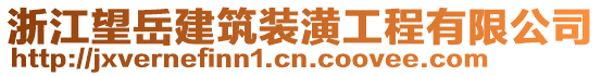 浙江望岳建筑裝潢工程有限公司