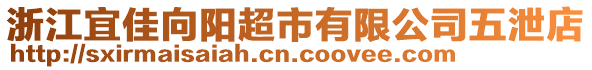 浙江宜佳向陽超市有限公司五泄店