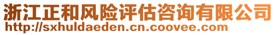 浙江正和風(fēng)險評估咨詢有限公司