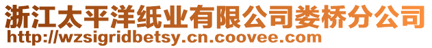 浙江太平洋紙業(yè)有限公司婁橋分公司