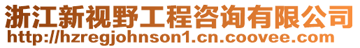 浙江新視野工程咨詢有限公司