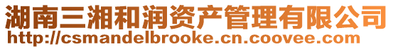 湖南三湘和潤資產管理有限公司