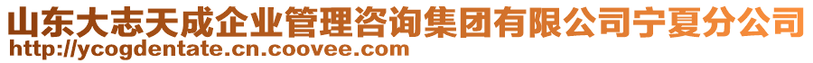 山東大志天成企業(yè)管理咨詢集團(tuán)有限公司寧夏分公司