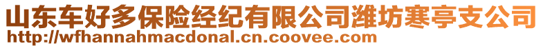 山東車(chē)好多保險(xiǎn)經(jīng)紀(jì)有限公司濰坊寒亭支公司