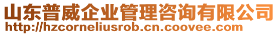 山東普威企業(yè)管理咨詢有限公司