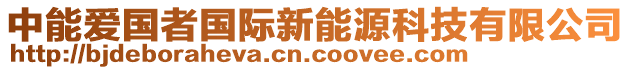 中能愛(ài)國(guó)者國(guó)際新能源科技有限公司