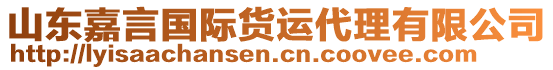 山東嘉言國(guó)際貨運(yùn)代理有限公司