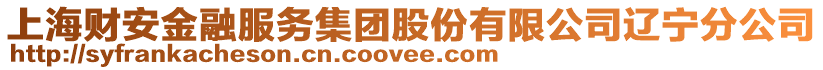 上海財(cái)安金融服務(wù)集團(tuán)股份有限公司遼寧分公司