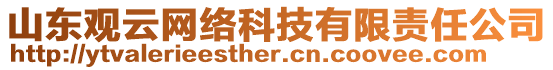 山東觀云網(wǎng)絡(luò)科技有限責(zé)任公司