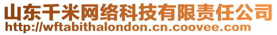 山東千米網(wǎng)絡(luò)科技有限責(zé)任公司