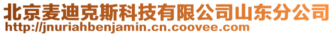 北京麥迪克斯科技有限公司山東分公司