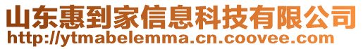 山東惠到家信息科技有限公司