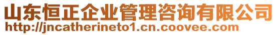 山東恒正企業(yè)管理咨詢有限公司