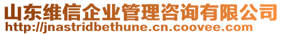 山東維信企業(yè)管理咨詢有限公司