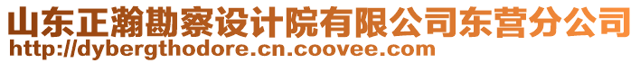 山東正瀚勘察設計院有限公司東營分公司