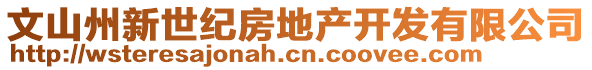 文山州新世紀房地產(chǎn)開發(fā)有限公司