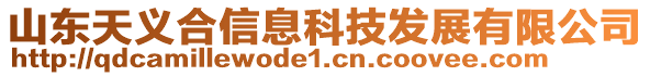 山東天義合信息科技發(fā)展有限公司